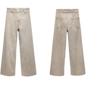 NEW ZARA ZW THE MARINE STRAIGHT JEANS STONE | 8246/066